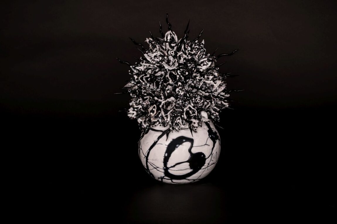Laura Donefer | Black and White Amulet Basket